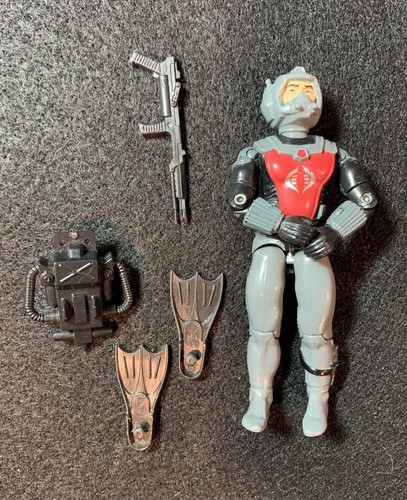 GI Joe 1985 Eels v1 *Cobra Frogman* Near Complete Action Figure ARAH