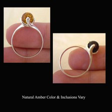 BALTIC HONEY or CHERRY AMBER STERLING SILVER HANDMADE RING
