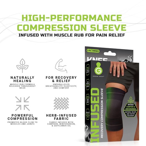 Green Drop Professional Knee Brace - Compression Sleeve Support for Men & Women - Picture 4 of 7