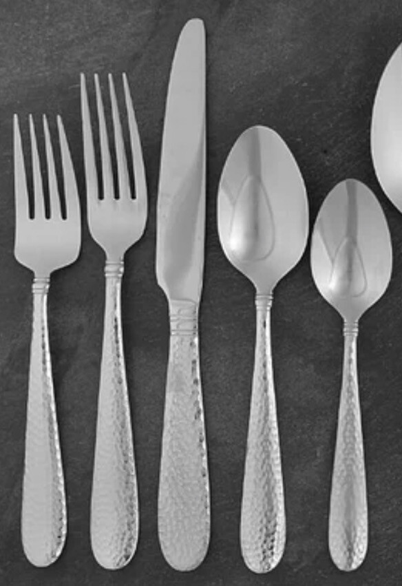 Mikasa ELLYSON U Choose Piece CHOICE Gourmet Basics Stainless Hammered Flatware eBay