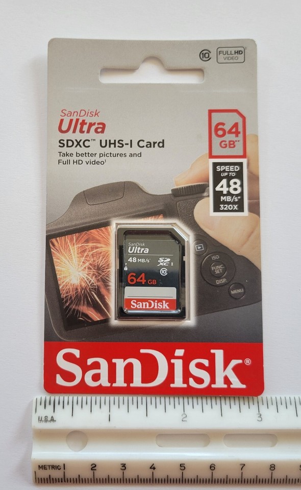 SanDisk Ultra 64 GB SDXC SDHC SD Class 10 48MB/s 320x UHSI HD Flash