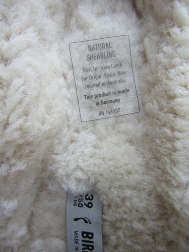 New Birkenstock $190 Boston Big Buckle Shearling Teddy Eggshell 39 Narrow - Picture 6 of 11