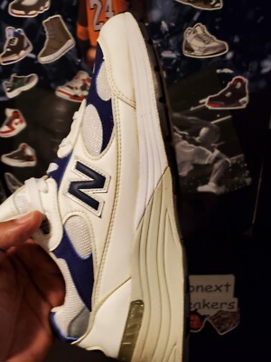 New Balance 992 (M992EC) Made in USA White Navy Men's Size 9D