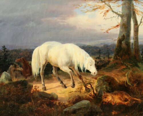 Unknown - Grnde peinture à l'huile impressionniste d'une scène de