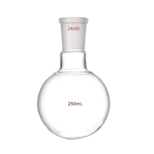 250ml 24/40 Round Bottom Glass Flask Single Neck 1-Neck Lab Boiling Bottle