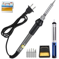 Soldering Iron Electric Gun Adjustable Temperature Welding Solder Wire Kit 60W