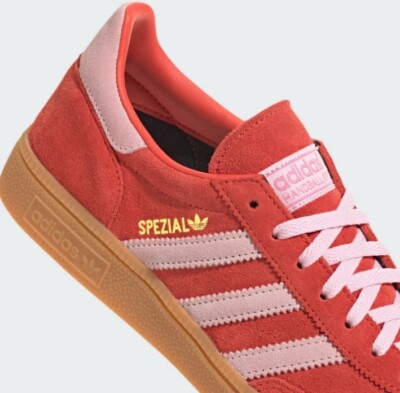 Adidas originals Women's HANDBALL SPEZIAL Bright Red / Clear Pink