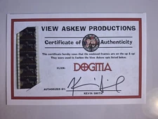 Dogma movie - 35mm Film Frames with George Carlin  - SIGNED by Kevin Smith