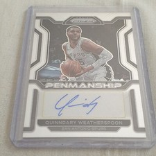 2019-20 Prizm Penmanship Quinndary Weatherspoon Autographed Card - Brooklyn Nets