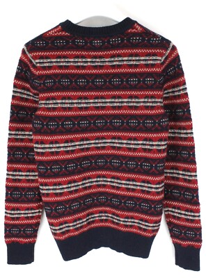 TOMMY HILFIGER Jumper Herren SMALL Lambswool Blend Round Neck Pullover Knitted