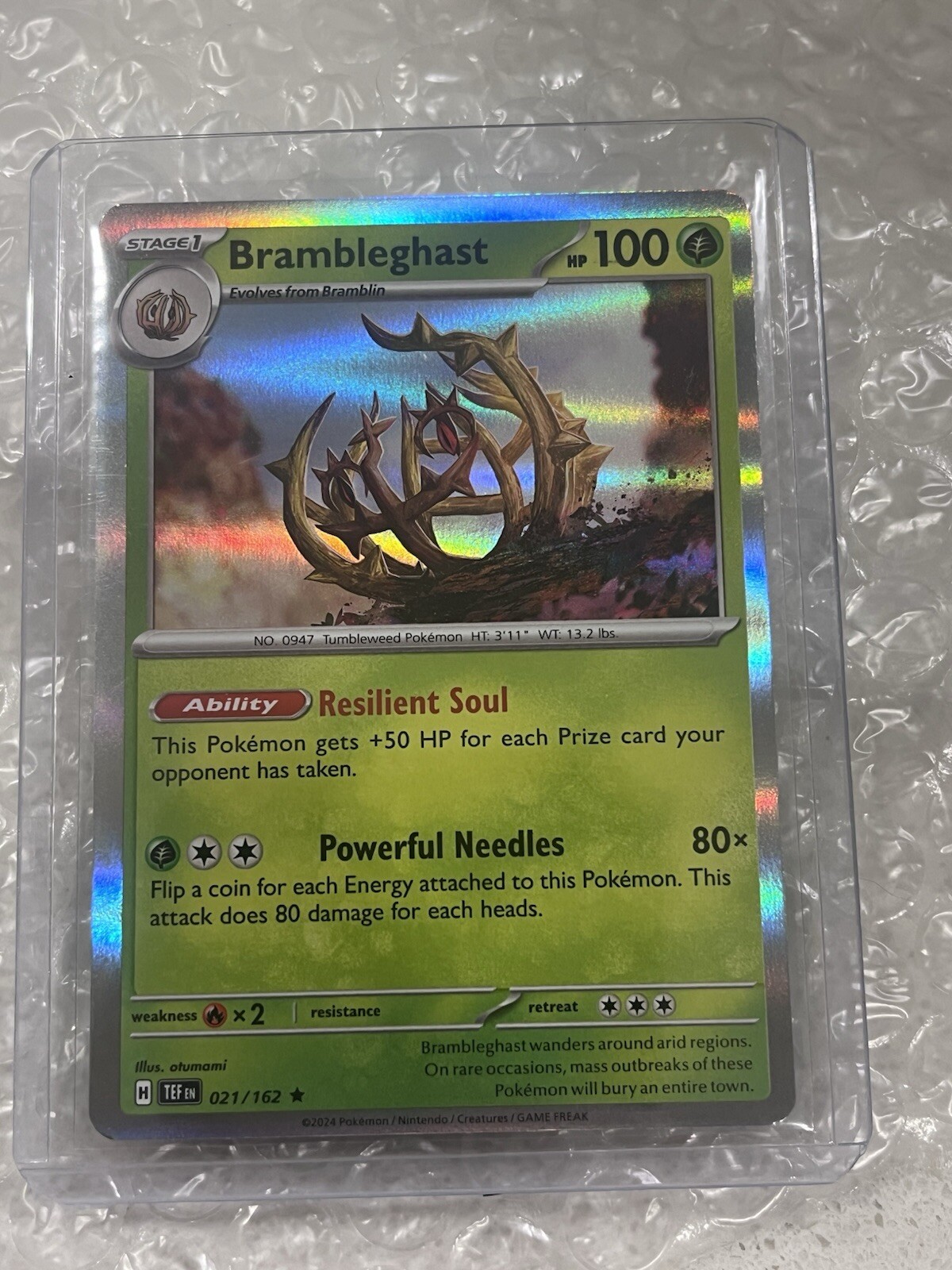 Brambleghast 021/162 Temporal Forces Holo Rare Pokemon NM