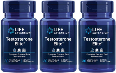 TESTOSTERONE ELITE  PHYSICAL STRENGTH HIGH ENERGY 90 Caps LIFE EXTENSION
