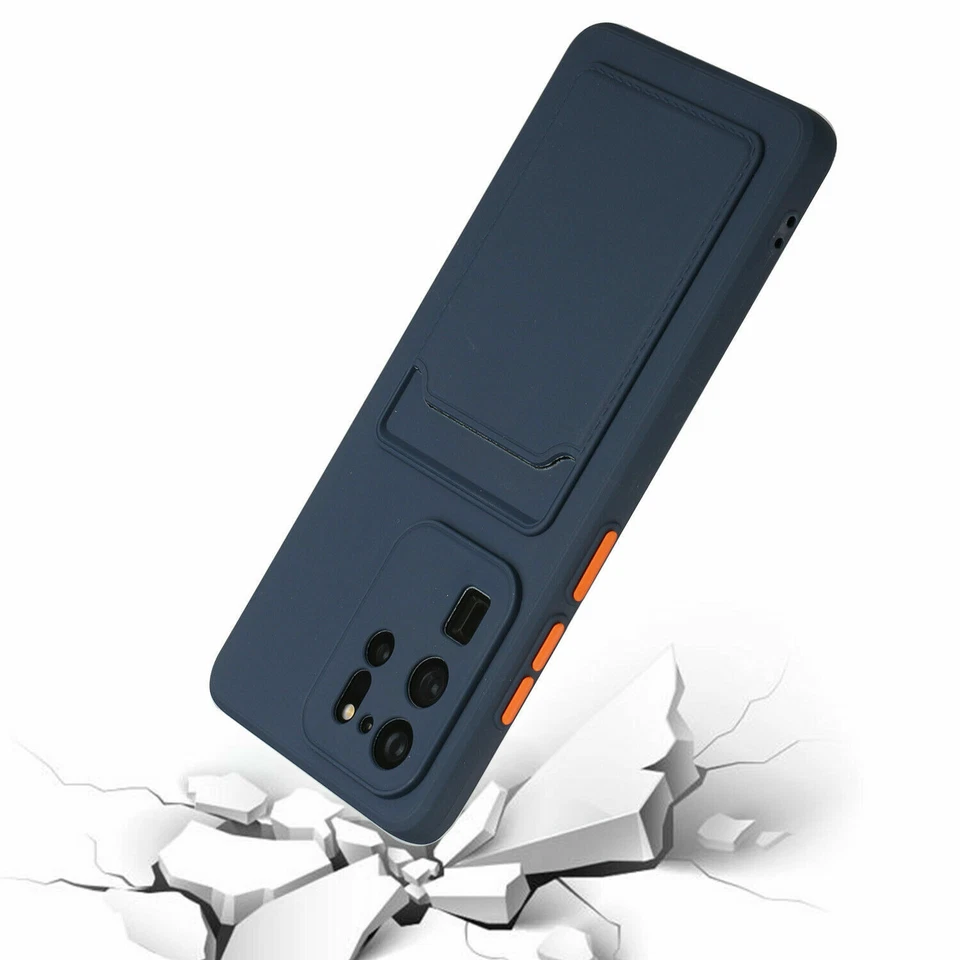 Shockproof Card Slot Rubber Back Case Cover Fr Samsung Galaxy S22/S22+/S22 Ultra - Image 3 of 4