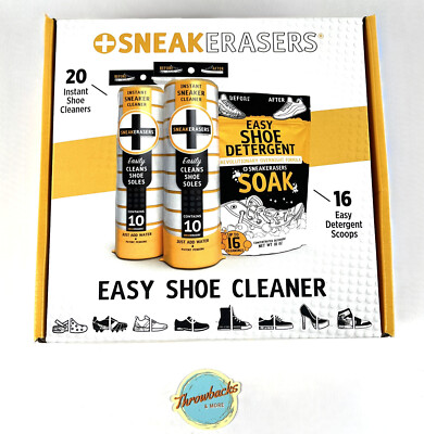SneakErasers Shoe Cleaner 36pc Kit 20 Instant Shoe Erasers + 16 Detergent Scoop