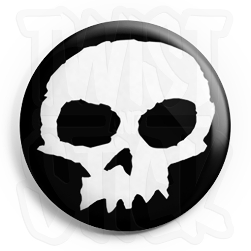 Zero Skull - Insignia de botón - Insignias de patineta de 25 mm con opción de imán de nevera - Imagen 1 de 3