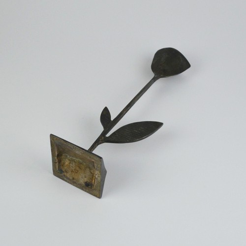 Vintage Candle Holders - Candle Holder - Tulip Shape - Brass - Silver Plated - Picture 3 of 4