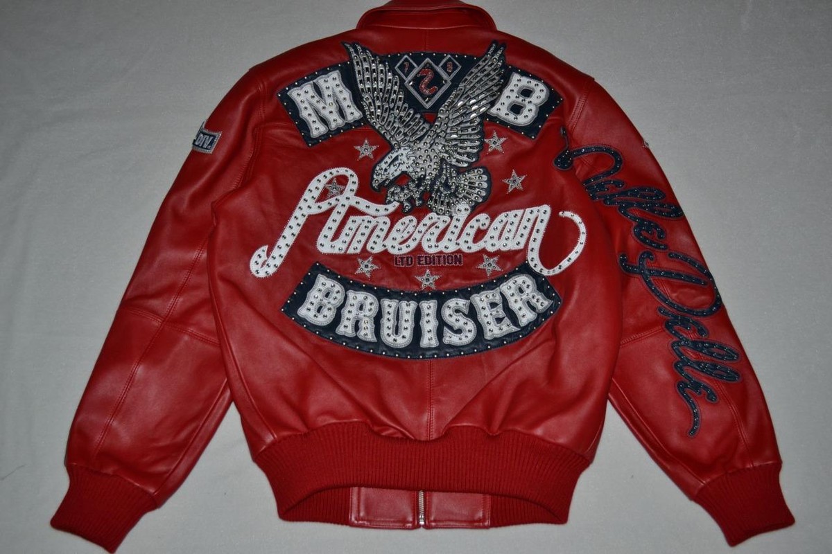 Pelle Pelle Men's LEATHER Jacket RED ANNIVERSARY AMERICAN Pelle Pelle Men's LEATHER Jacket RED ANNIVERSARY AMERICAN
