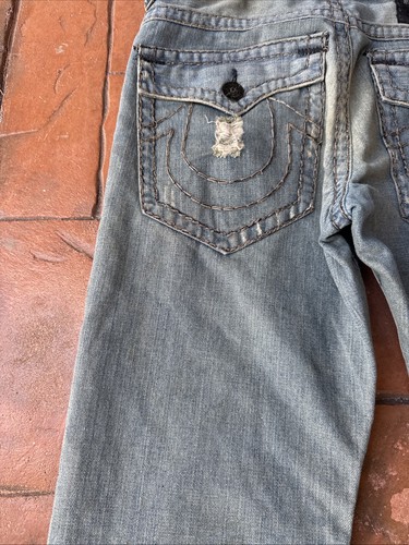 Y2K True Religion Ricky Super Distressed T Rope Jeans Men's 32 Made in USA - Picture 12 of 19