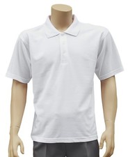 Cathedral Polo Haut Peigné Petit Hommes Blanc Bowls Polyester Coton Ex Écran (H)