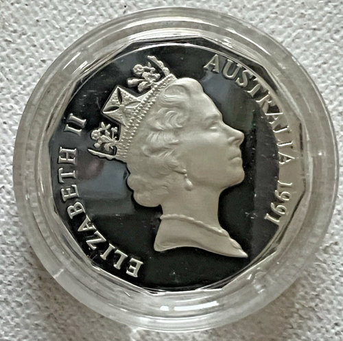 Australia 1991 50c Ram's Head 92.5% Silver PROOF Coin ex RAM Masterpieces Set - Picture 4 of 4