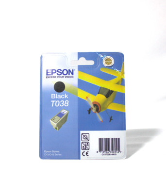 EpsonT038, schwarz 17ml , Epson Stylus C43/C45 Series, C13T03814A10