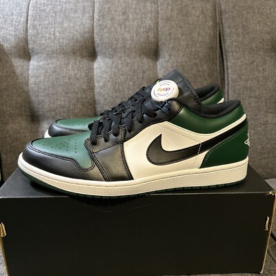 Nike Air Jordan 1 Low Men's Size 11 US Green Toe Black White
