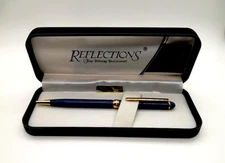 Reflections Blue Ballpoint Pen w/ Gift Case Fine Writing Instrument NEW