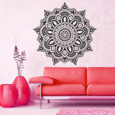Mandala Wall Decal Pattern Geometric Indian Moroccan Bohemian Boho Decor NS300