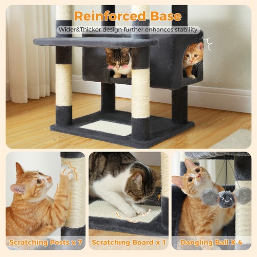 PAWZ Road Cat Tree Tower Scratching Post Scratcher Condo House Bed Toy Furniture - Picture 30 of 112