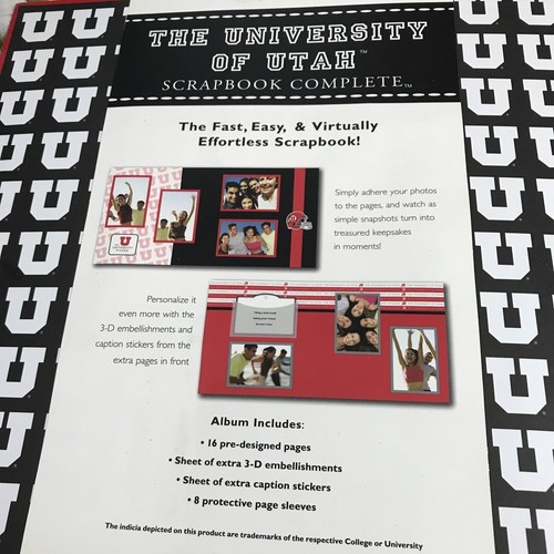 The University of Utah Scrapbook Complete™ Photo Album 16 Predesigned Pages 12" - Picture 2 of 7