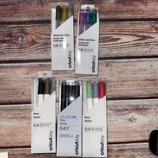 Cricut Joy Glitter Gel Pens Lot of 15 Pens 0.8 0.4 mm In fusible ink Styli's