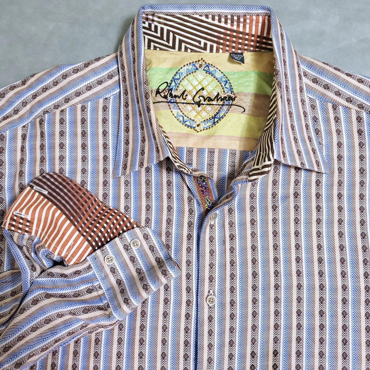 robert graham striped shirt