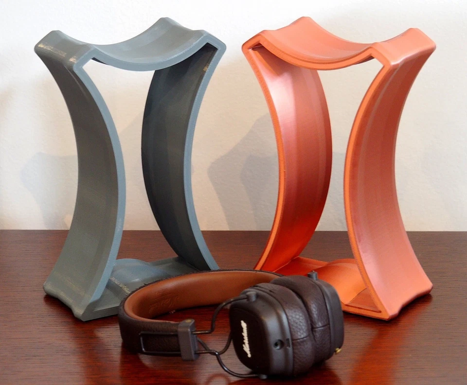 Moderno soporte para auriculares en forma de H en color que te guste / Soporte para auriculares DJ para audiófilos Foto 4 de 4