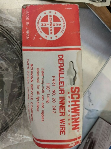 "Desviador de bicicleta Schwinn de colección mediados de siglo de lote antiguo cable interior desenrollador original 110" - Imagen 5 de 6