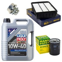 MotoröL Filter Set 10W-40 5 Liter + ÖLablassschraube FüR Mitsubishi Asx Lancer