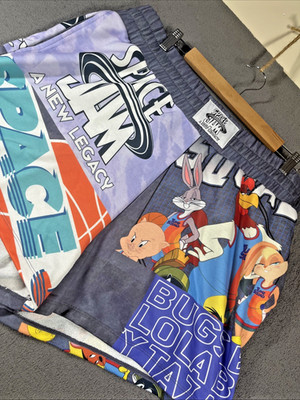 Space Jam A New Legacy ''Tune Squad'' Shorts 2XL XXL Elastic Waist Boxer Heavy