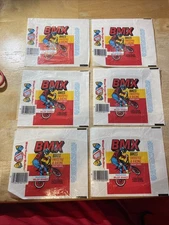 6 BMX BIKES FREESTYLE & RACING DONRUSS 1980’s TRADING CARD WAX WRAPPERS