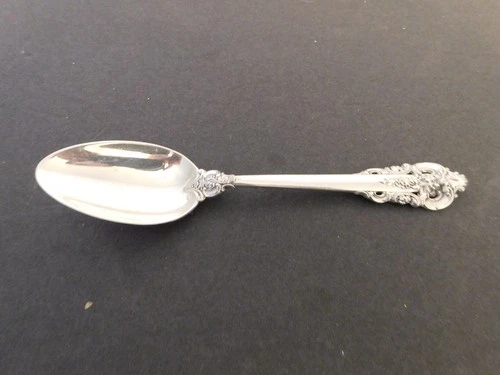 Wallace Grande Baroque Sterling 6-7/8" Oval Tea Dessert Spoon No Monogram