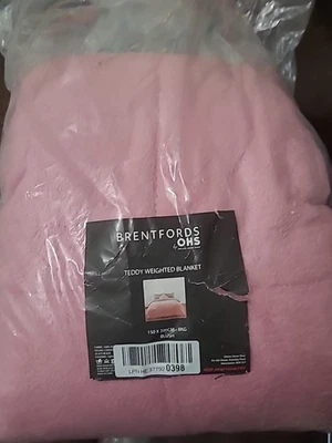 Brentfords Weighted Blanket 150x200cm - Blush Pink - 8kg - Anxiety Stress Relief