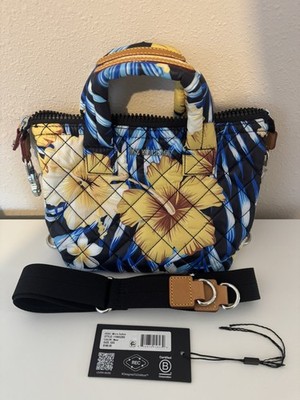 MZ Wallace Micro Sutton Bag Quartz Pearl NWT Quilted Metallic Crossbody Tote