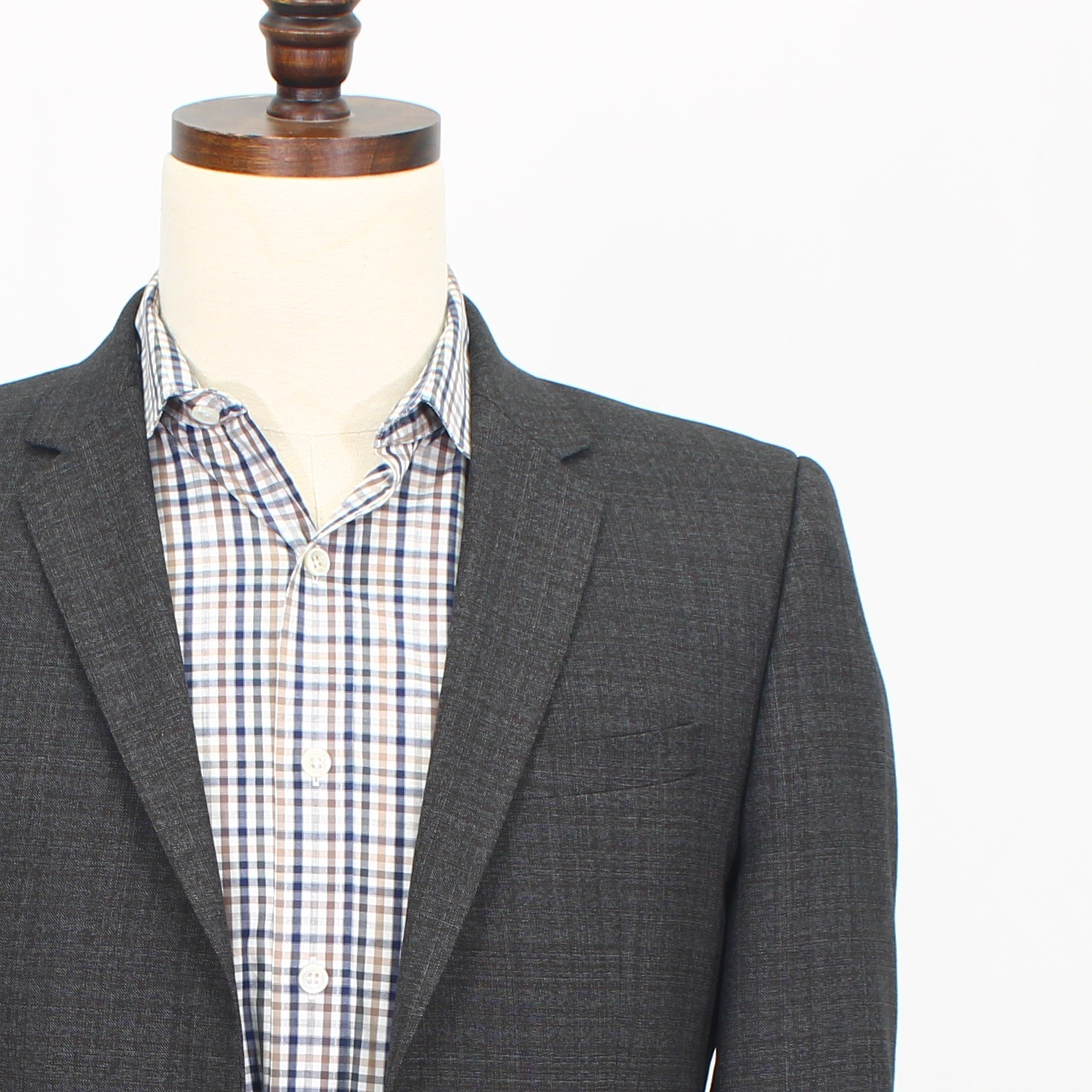 Hugo Boss 36S Gray Sport Coat Blazer Jacket Check 2-Button Wool thumbnail 5