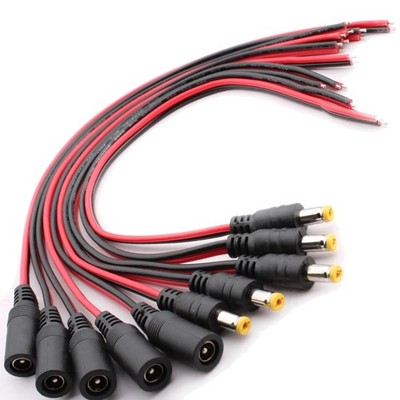 DC Kabel, Stromkabel, Pigtail, CCTV, LED, 12V, 5A, 5,5x2,1mm, Adapter, Kabelset