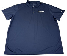 Nike Dri-Fit Micro Pique 2.0 Polo Navy Blue Nike CAMP Mens 3XL EUC Performance