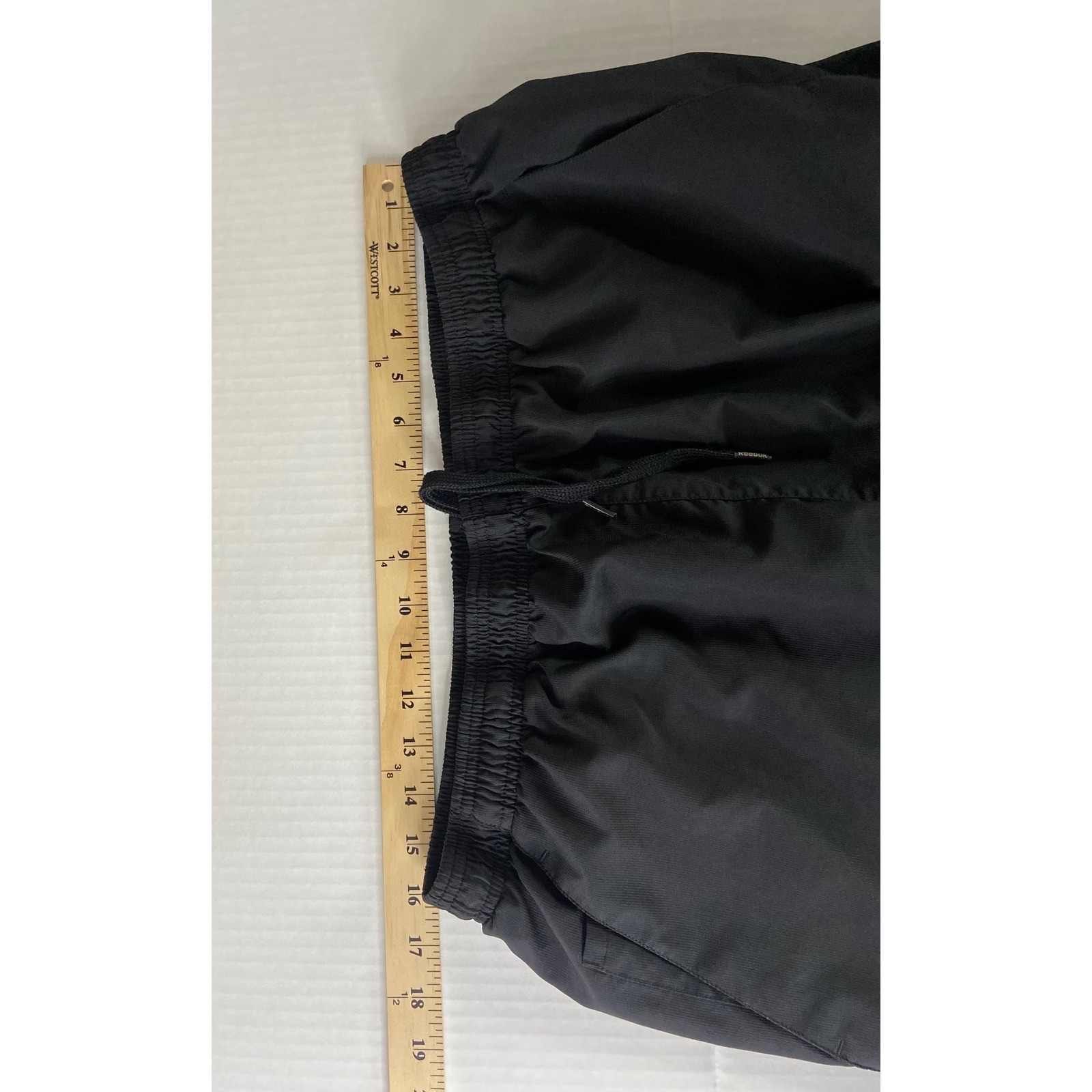 Reebok Mens XL Black Mesh Lined Track Pants Athletic Warm Up Ankle Zip XL thumbnail 3
