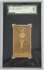 1887 OLD JUDGE CIGARETTES N172 BILL BISHOP BALL IN AIR SGC 1.5 1285806-067