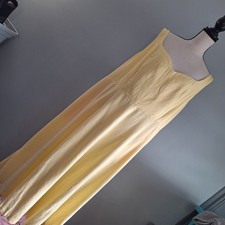 Old Navy Sweetheart Neck Smocked Midi Linen Blend Dress Womens 2X Yellow Prairie