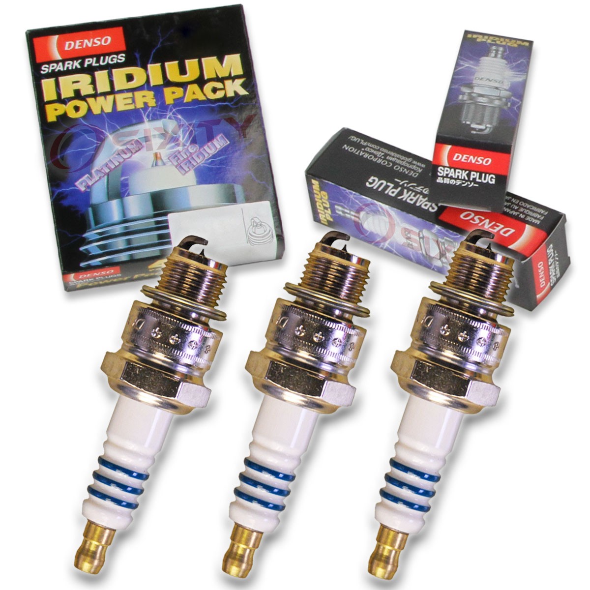 3 pc Denso Iridium Power Spark Plug for Kawasaki S3 Mach II 1974-1975 Tune lo