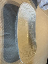 CERAMICA STEFANI Embossed Flowers & Vines 14X8X3'' rectangular Serving Bowl