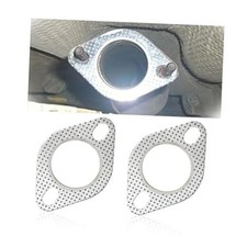 2PCS Car Exhaust Gasket, Ultra Seal 2-Bolt 2.25-Inch Exhaust Flange 2.25IN