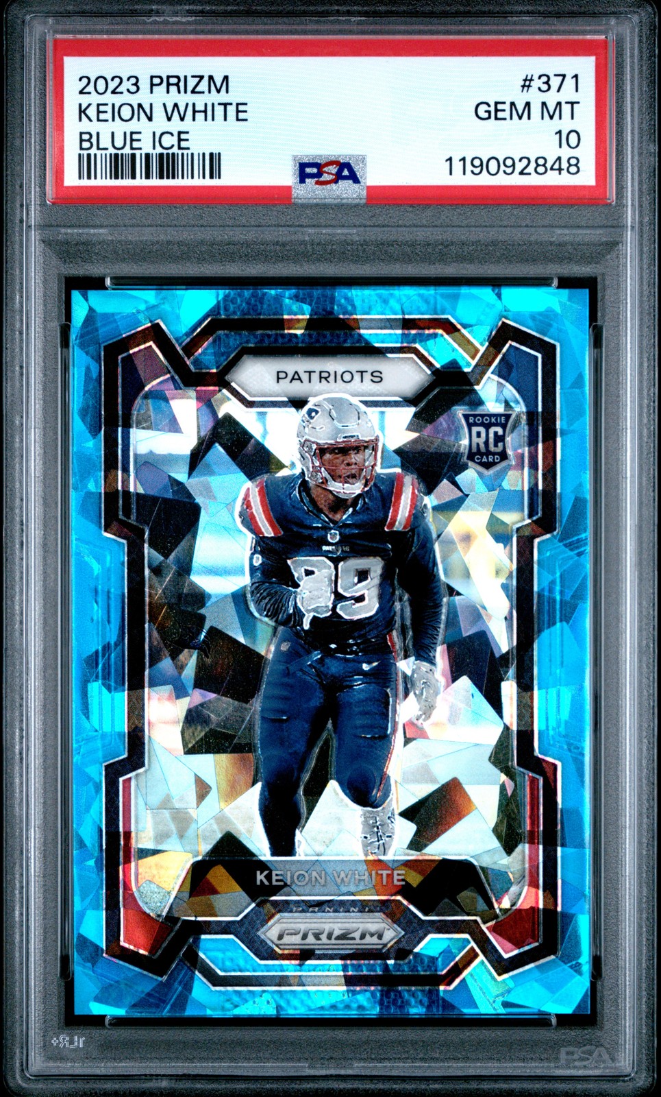 Keion White Panini Prizm #371 Blue Ice